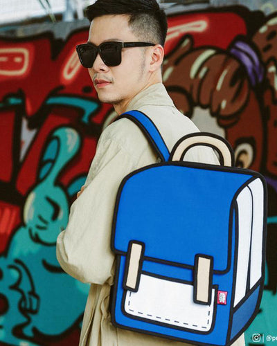Jump From Paper 2D Backpack SPACEMAN INFLUENCER True Blue Image 3