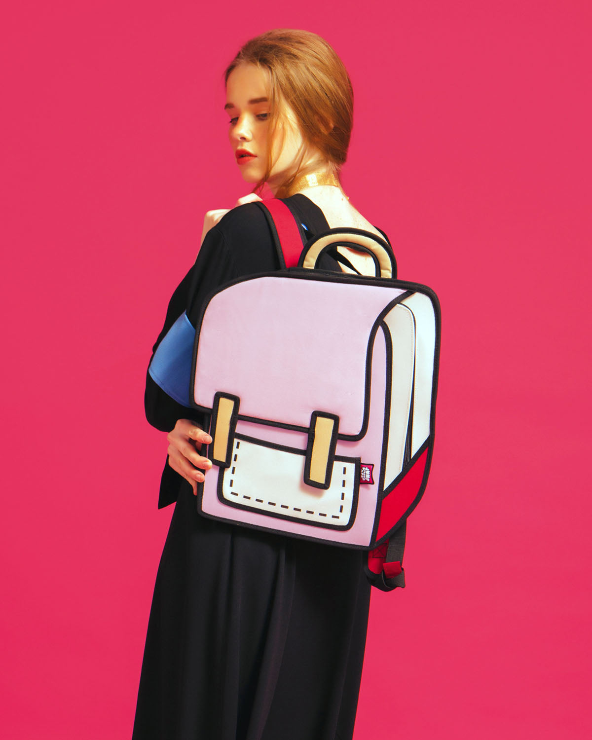 Jump From Paper 2D Backpack SPACEMAN COO COO Pink Image 4