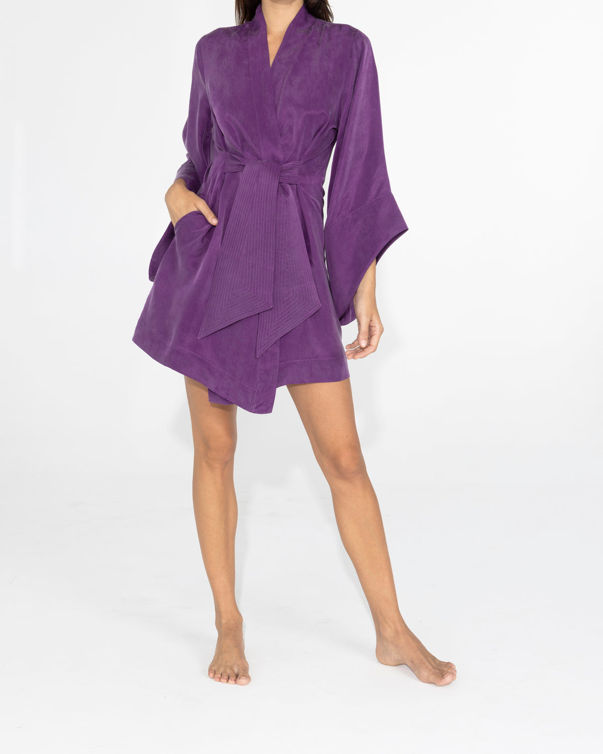 niLuu Women's Mini Kimono AMARA Violet Size M