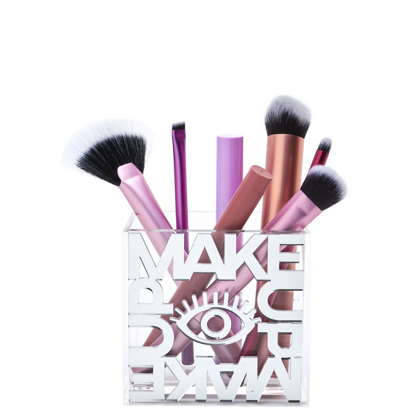 Tara Wilson Designs Holder MAKE UP Silver Mirror 3.5" x 3.5" x 2" d