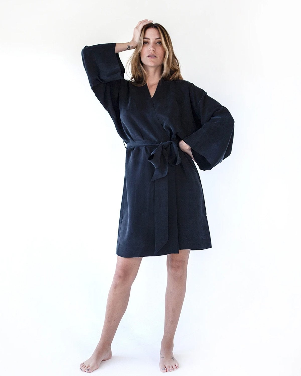 niLuu Women's Mini Kimono NOIR One Size