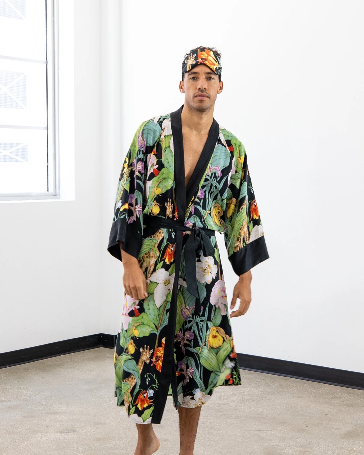niLuu Men's Kimono Robe MONROE One Size