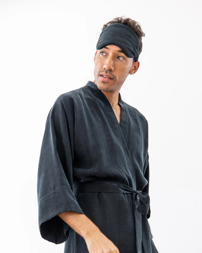 Men's Kimono Robe NOIR