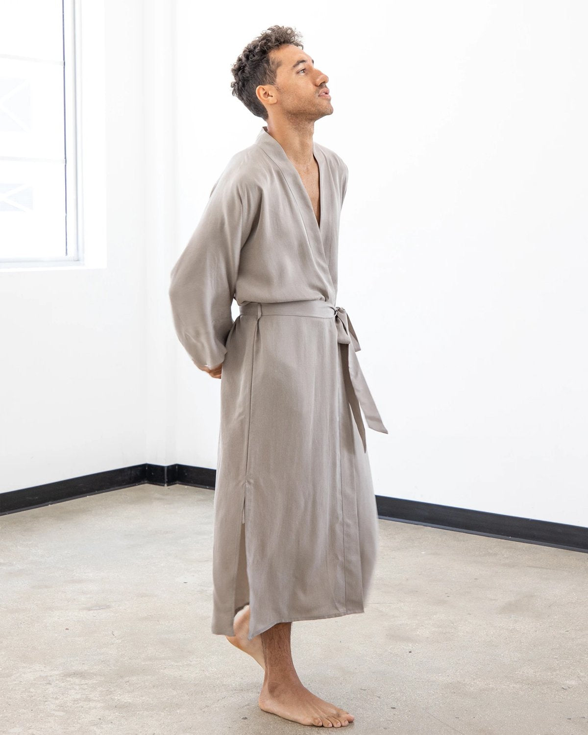 niLuu Men's Kimono Robe SAND