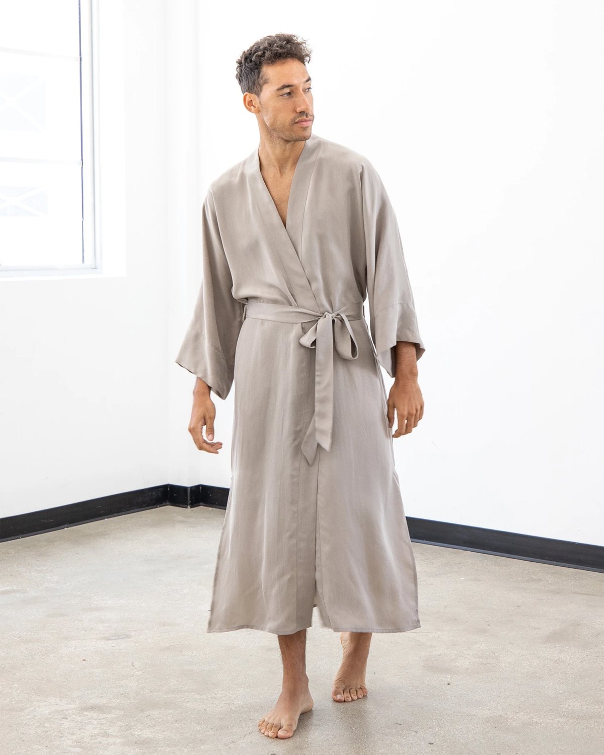 niLuu Men's Kimono Robe SAND