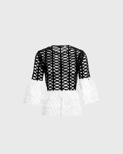 Anne Fontaine Women's Blouse MAYOKO Black/White Size 40