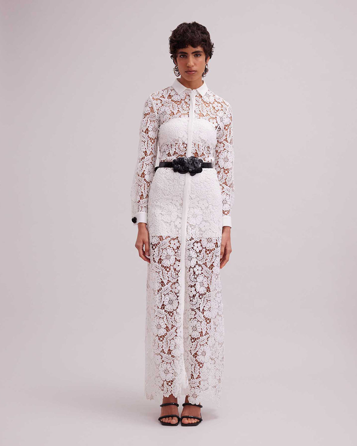 Women's Dress VIOLETA-P20 White  Size 44