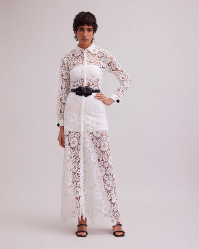 Women's Dress VIOLETA-P20 White  Size 44