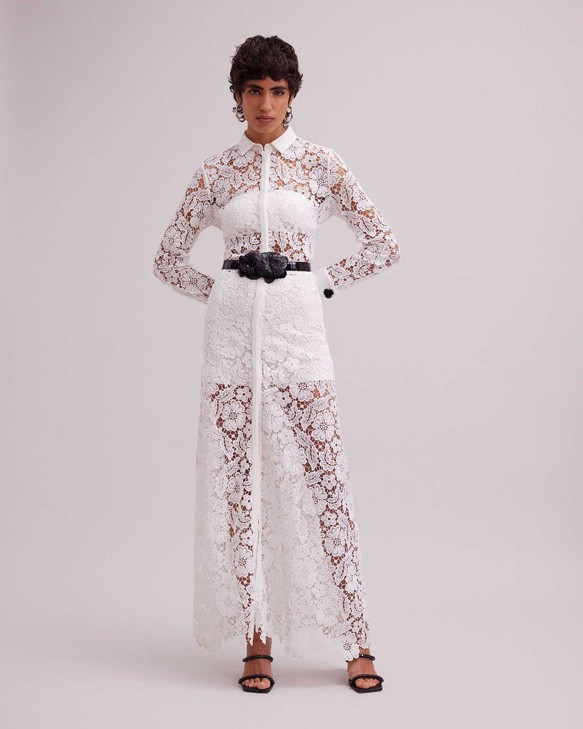 Women's Dress VIOLETA-P20 White  Size 44