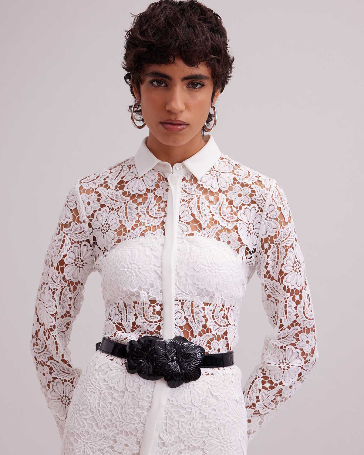 Women's Dress VIOLETA-P20 White  Size 44