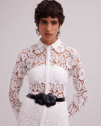 Women's Dress VIOLETA-P20 White  Size 44