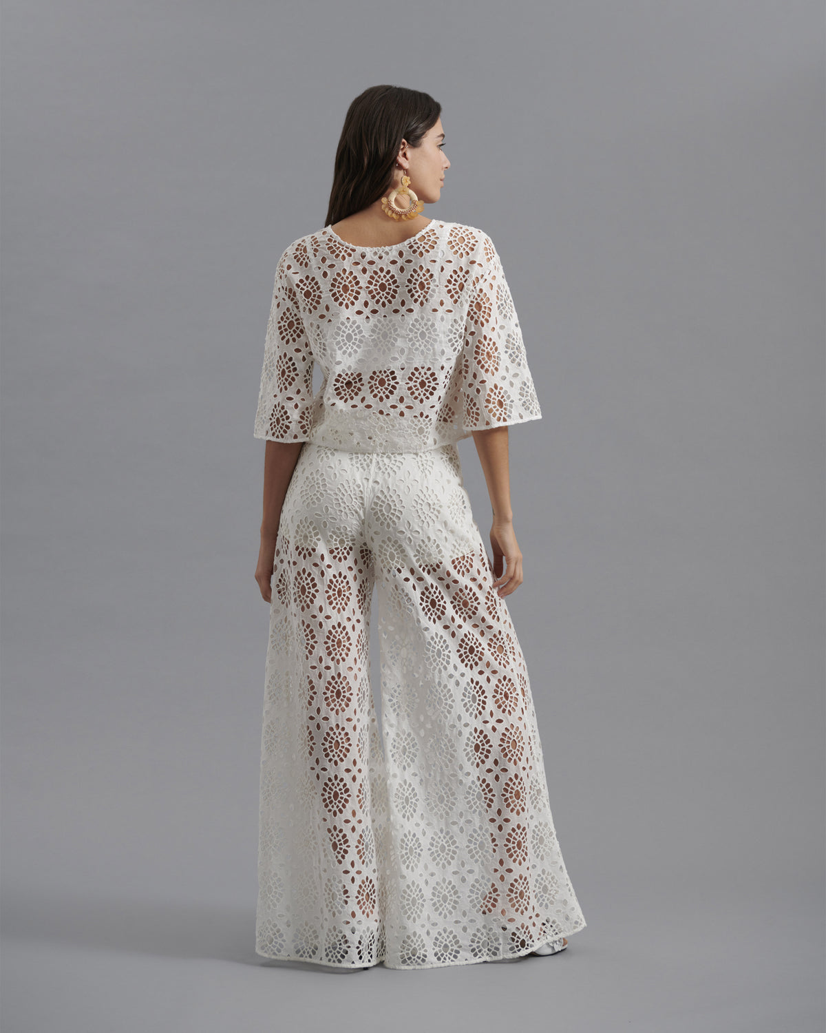 Women's Trouser CORFOU White Size 40