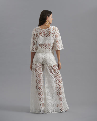 Women's Trouser CORFOU White Size 40