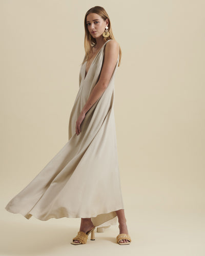 Women's Dress RHUNE Beige Size TU