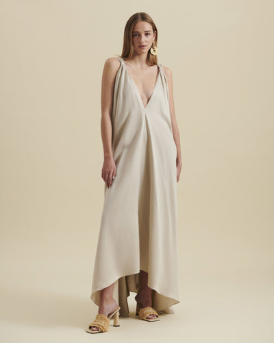 Women's Dress RHUNE Beige Size TU