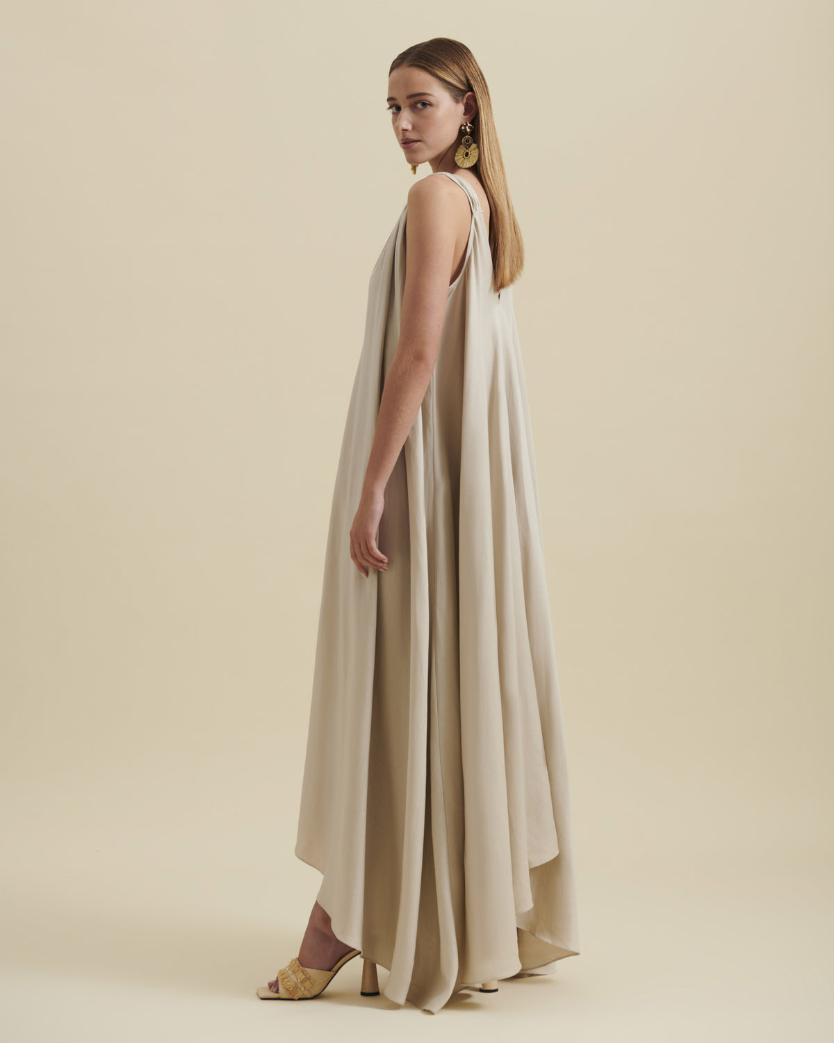 Women's Dress RHUNE Beige Size TU