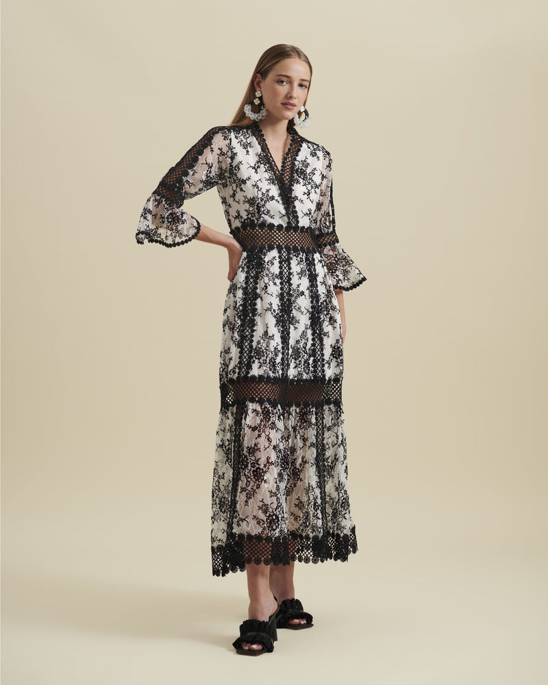 Anne Fontaine Women's Dress AMODIO Black/White Size 36