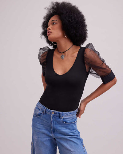 Women's T-Shirt AERIAL Black Size 42