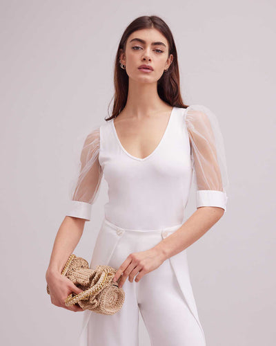 Women's T-Shirt AERIAL White  Size 40