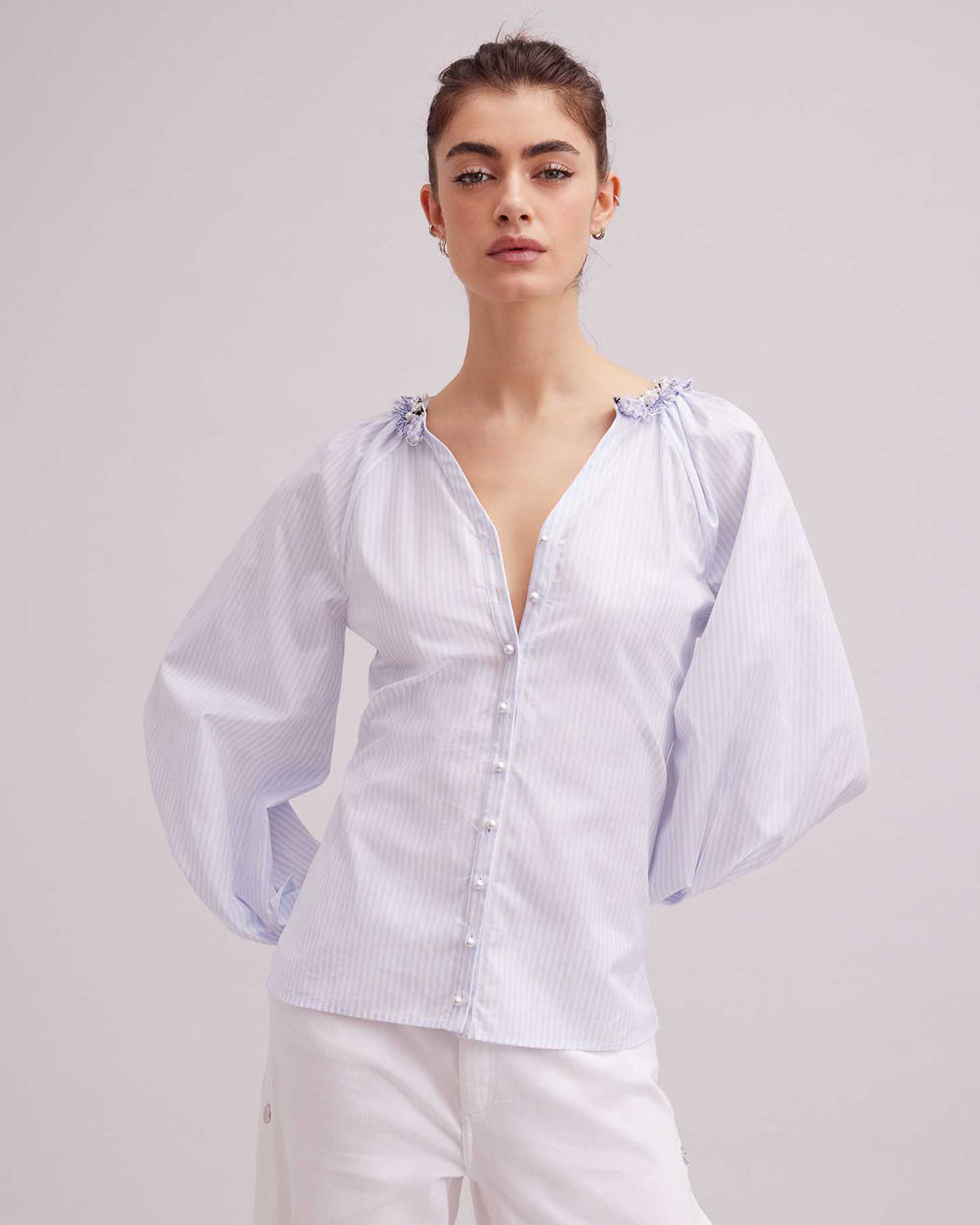 Women's Shirt AIX Sky Blue Size 36