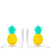 Tara Wilson Designs Bookends Mirrored PINEAPPLE 7.5" h