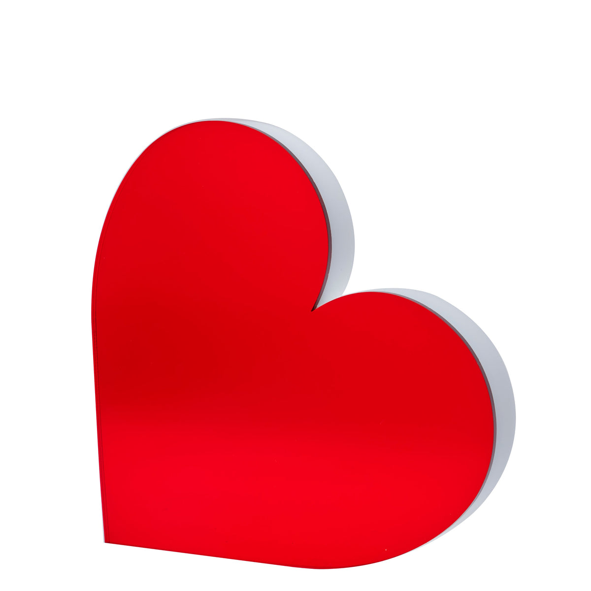 Shelf Decor Stand Alone HEART Mirror Red 4 inches length