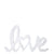 Tara Wilson Designs Shelf Decor Stand Alone LOVE Clear Cursive 3.5" x 6.5" h x 1" d