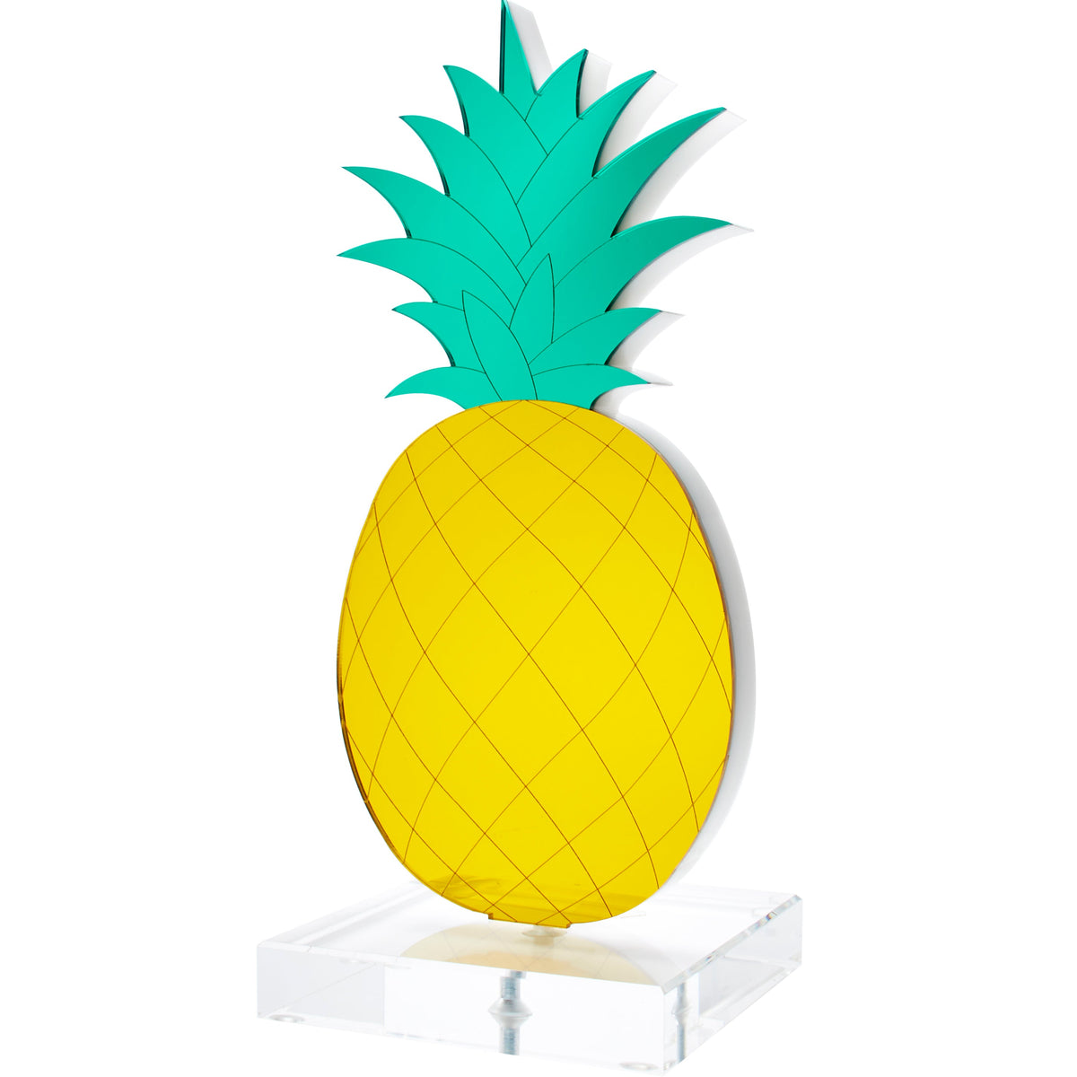 Shelf Decor Stand Alone PINEAPPLE Mirrored 7.5 inches height