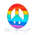 Tara Wilson Designs Shelf Decor Stand Alone PEACE SIGN Mirrored Rainbow 8.5" x 8.5" x 1" d