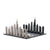 Skyline Chess Chess Set Stainless Steel CHICAGO Edition with Wood Map Board
