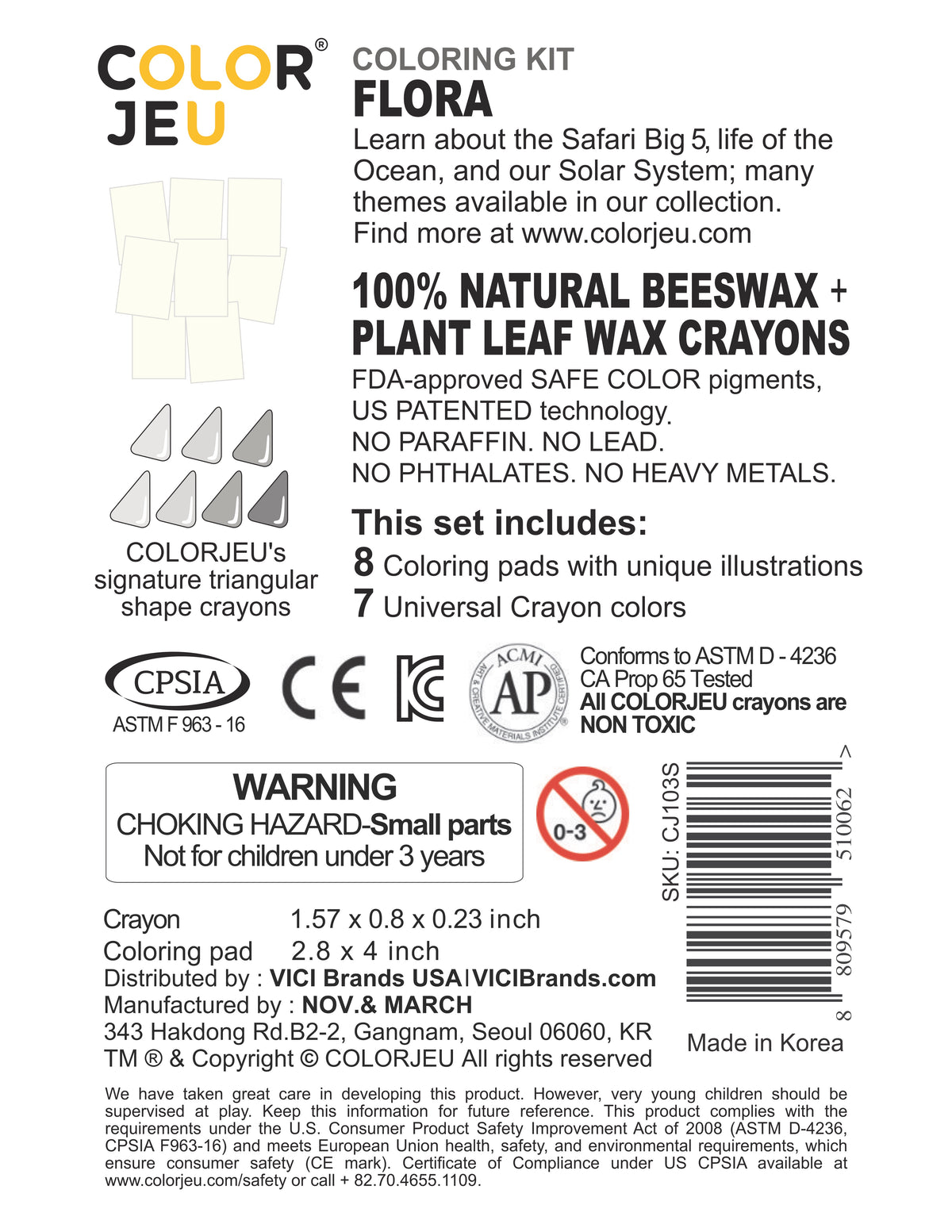 Coloring Kit - 5 units in set - FLORA  Small