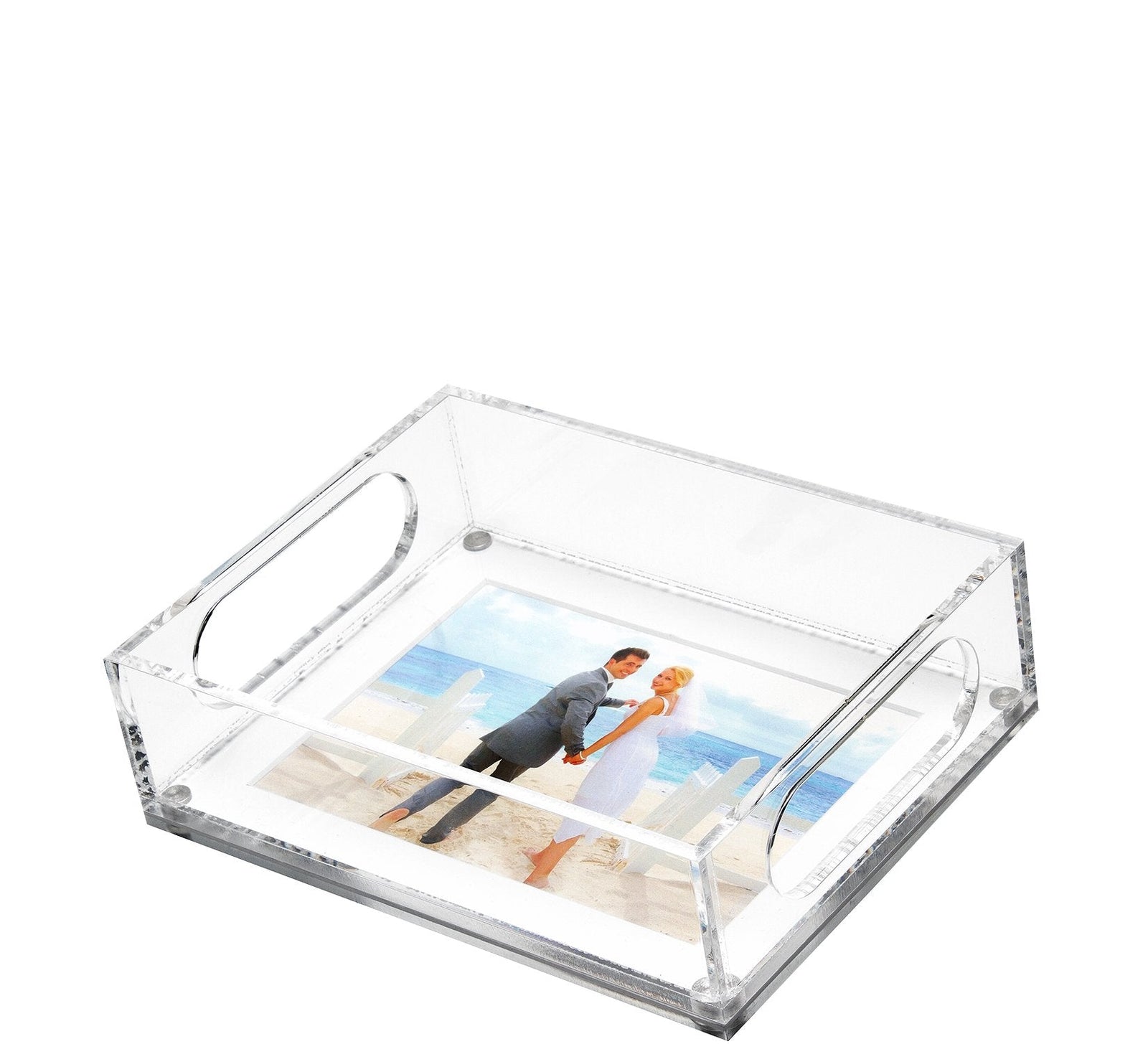 Tara Wilson Designs Tray PHOTO with White Mat 6.5" x 8.5" for one photo 5" x 7"