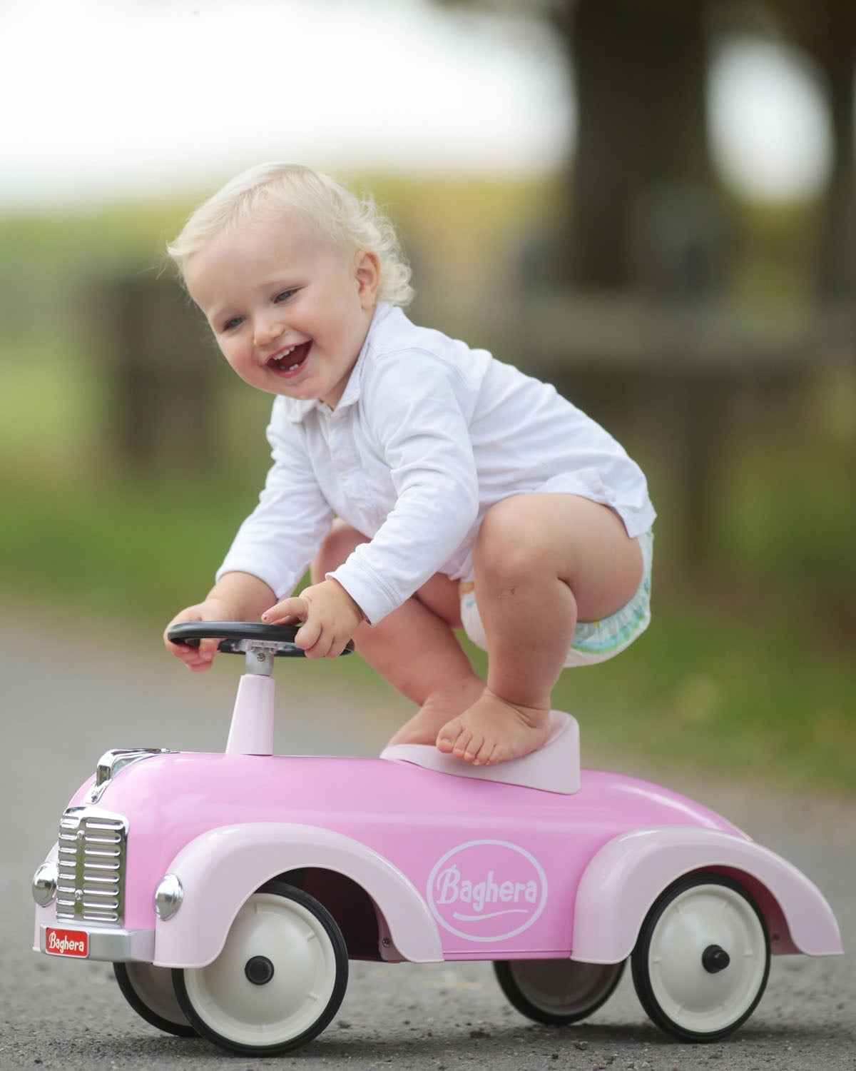 Voiture porteur speedster rose - Baghera