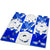 TIC TAC TOE Large Thick by and O pieces Blue + White 12 inches by 12 inches
