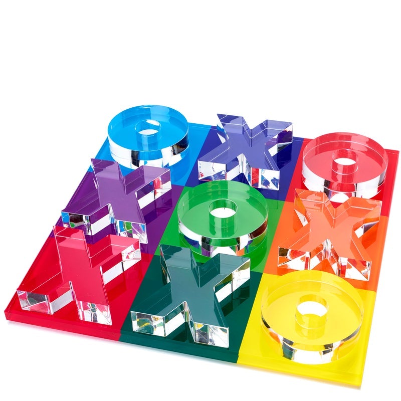Tara Wilson Designs TIC TAC TOE Multicolor 12" x 12"