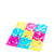 TIC TAC TOE Mini MIAMI Yellow, Pink, Blue 8 inches by 8 inches