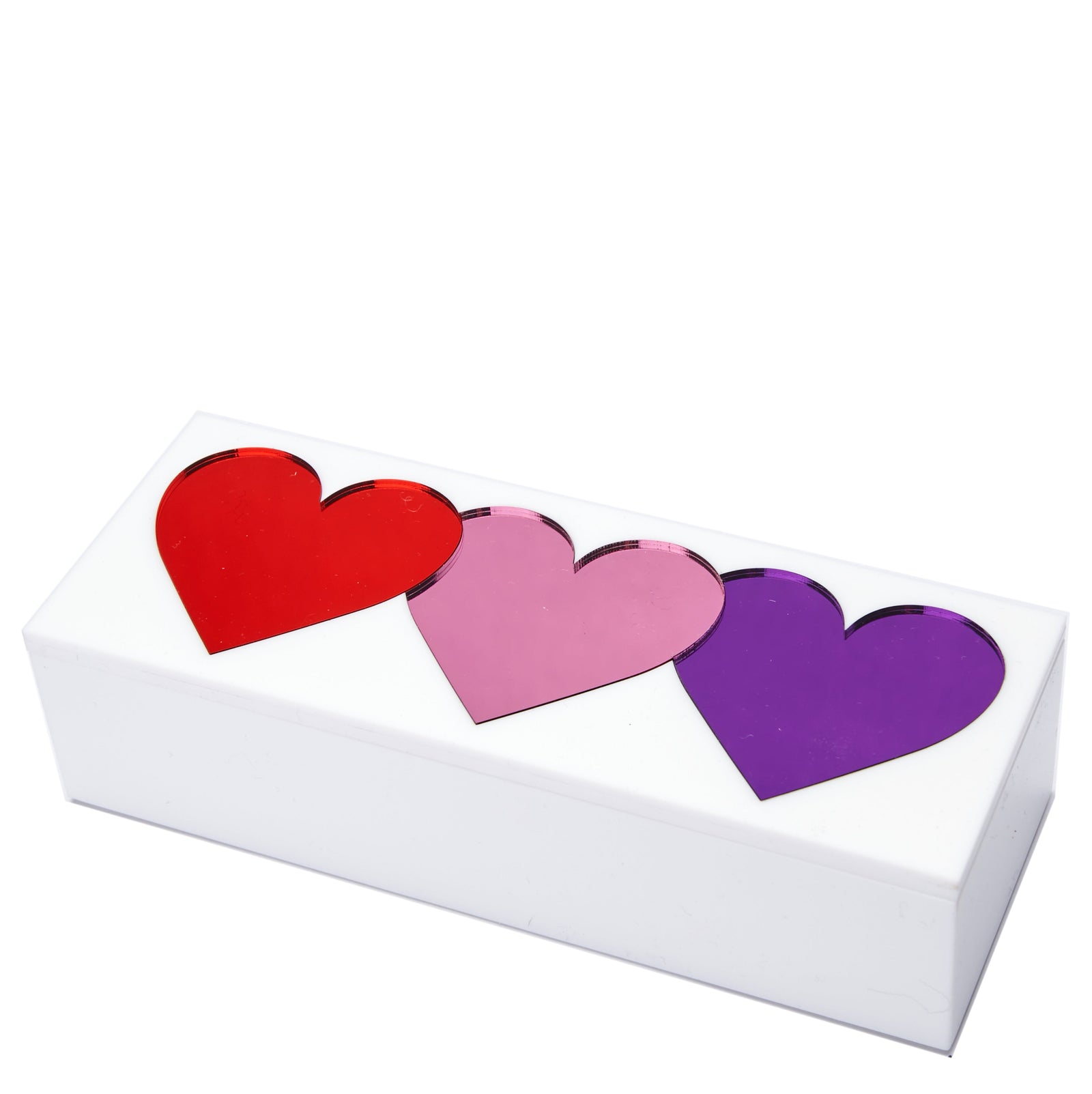 Tara Wilson Designs Box TRINKETS HEARTS 8" x 3" x 2"