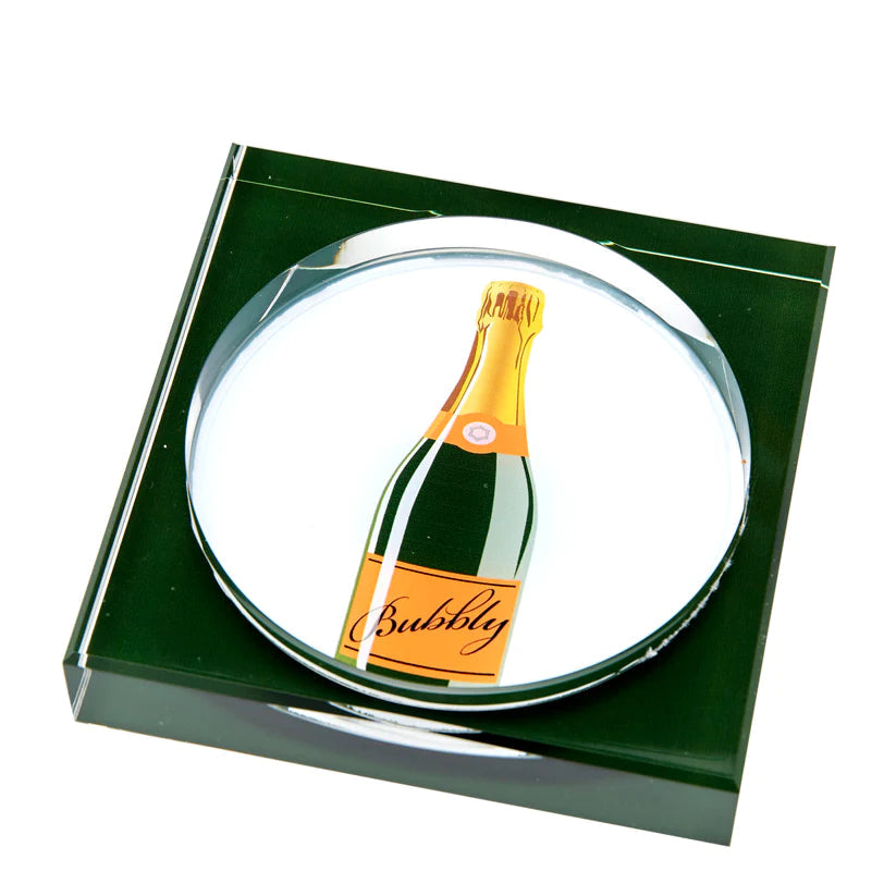 Bottle Coaster BUBBLY 4.75 inches by 4.75 inches 