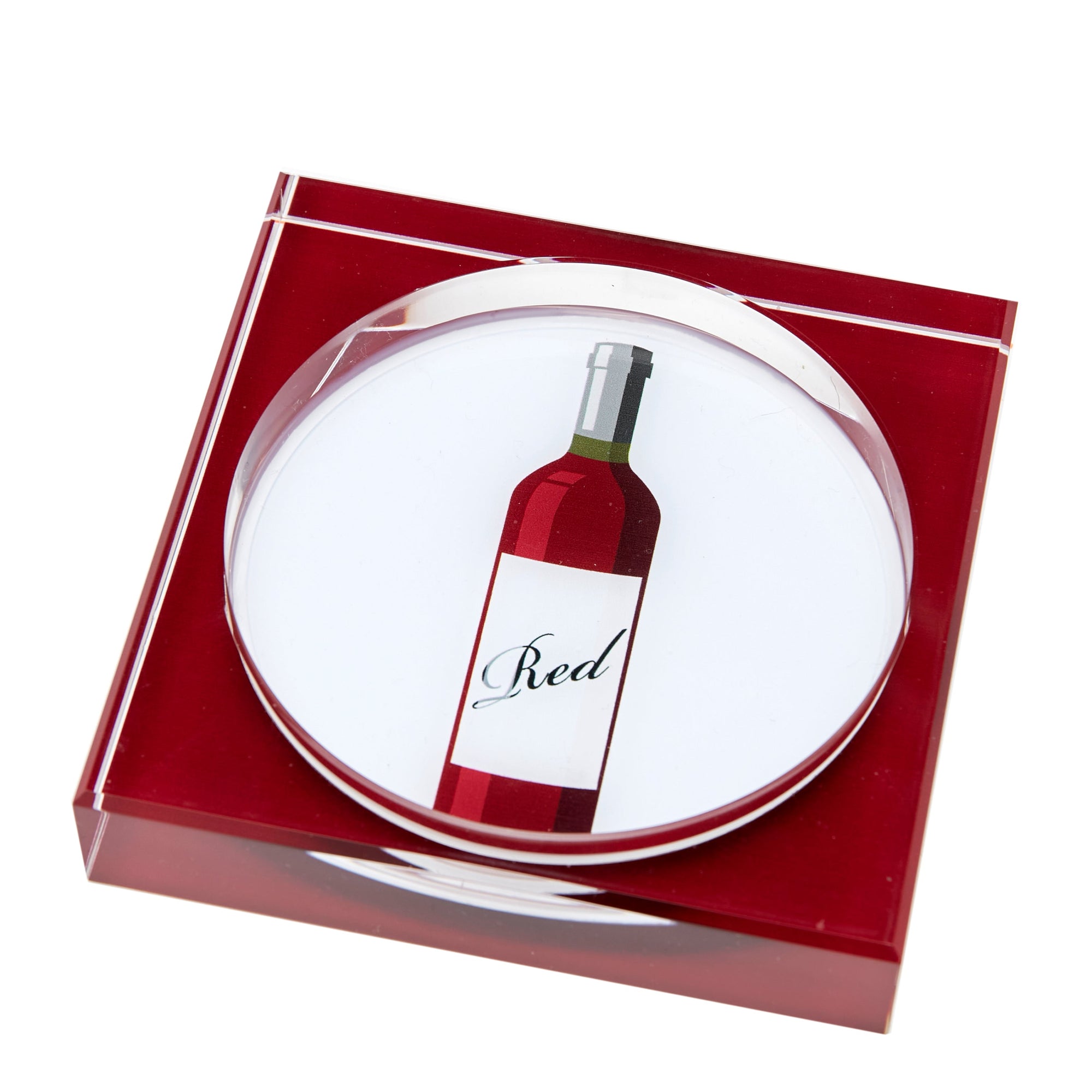 Bottle Coaster Red WINE 4.75 inches by 4.75 inches 