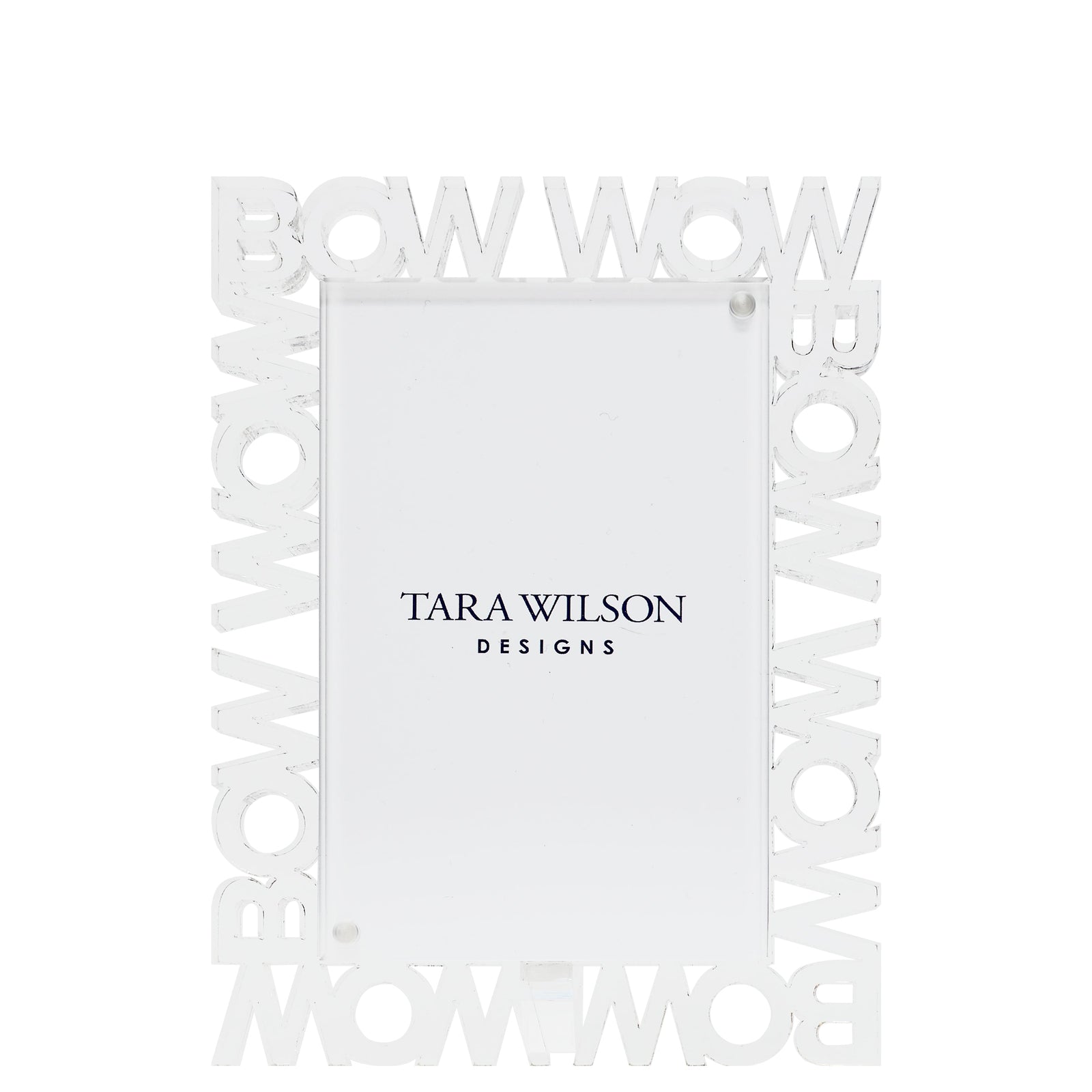 Tara Wilson Designs Frame WORD BOW WOW 6" x 8" for Photo Size 4" x 6"