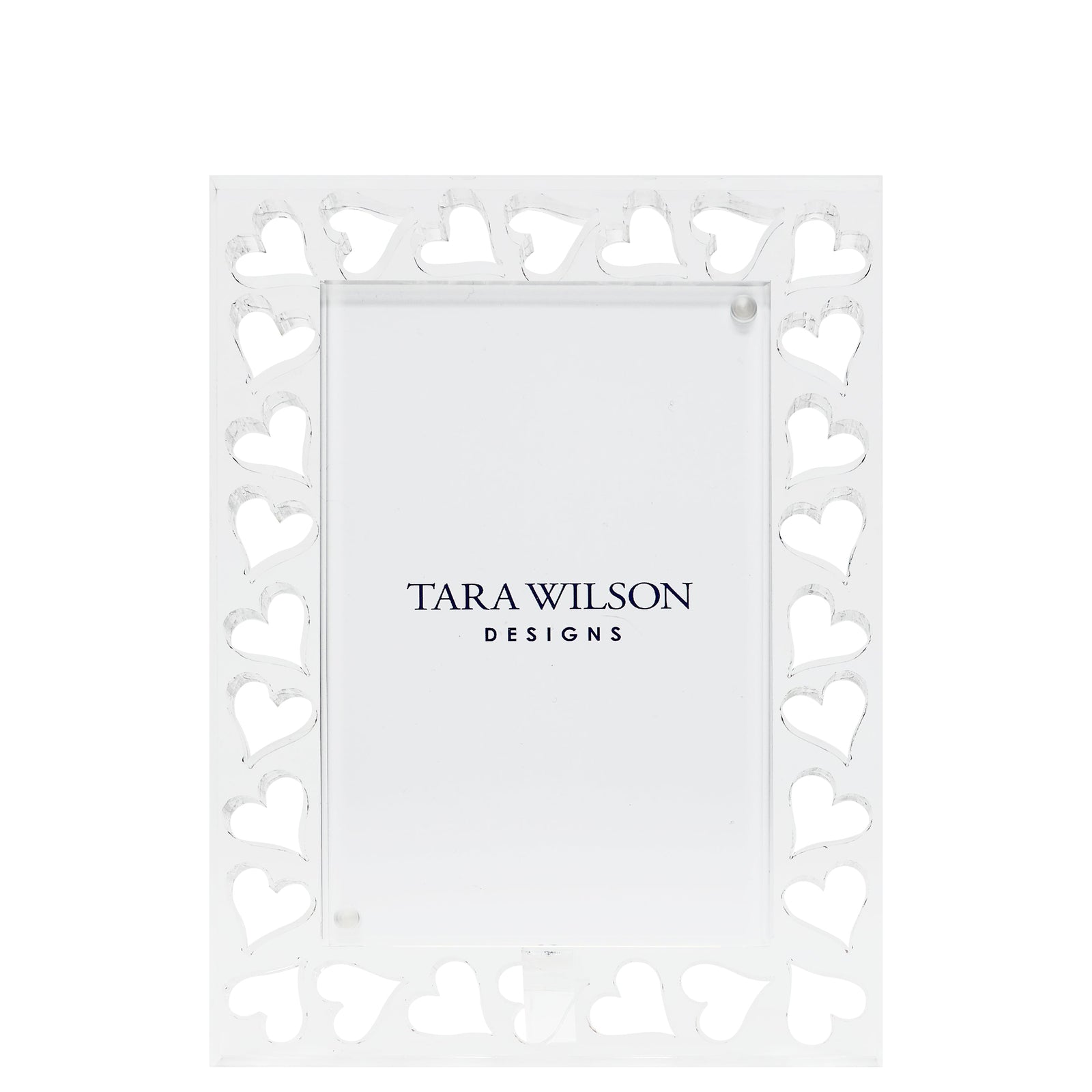 Tara Wilson Designs Frame WORD CUT OUT HEARTS 6" x 8" for Photo Size 4" x 6"