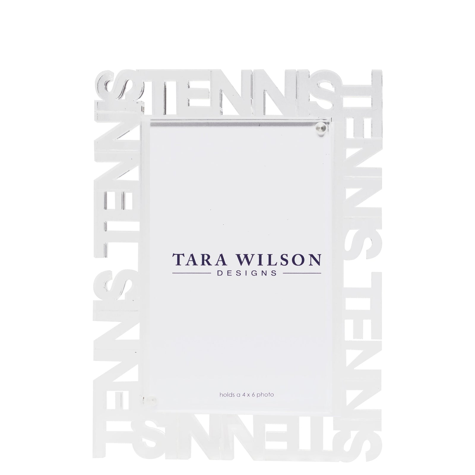 Tara Wilson Designs Frame WORD TENNIS 6" x 8" for Photo Size 4" x 6"