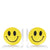 Tara Wilson Designs Bookends Mirrored Yellow SMILEY FACE 7.5" h