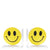 Bookends Mirrored Yellow SMILEY FACE 7.5 inches height