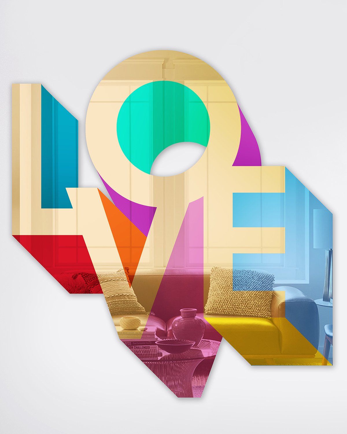 Sculpture LOVE Mirror