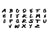 Light Plus Nine Nimix ALPHABETS Black Medium