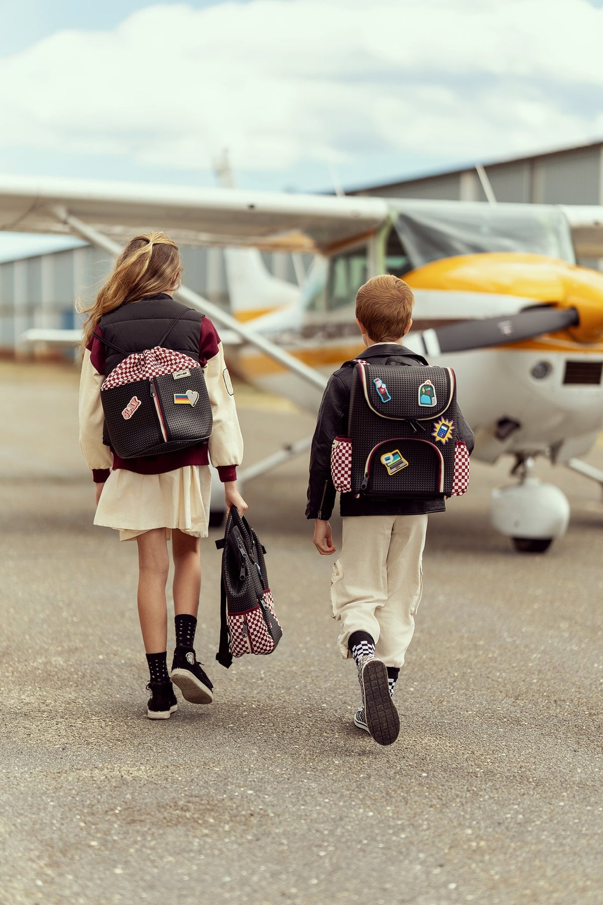 Backpack STUDENT Checkered Brick