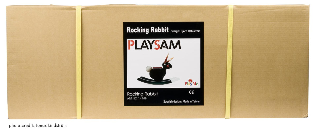 Playsam Rocking Rabbit Ride-on Wooden Design Toy - Toytoise