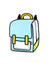 Jump From Paper 2D Backpack SPACEMAN TRIP POP Between the Stars Mint Green